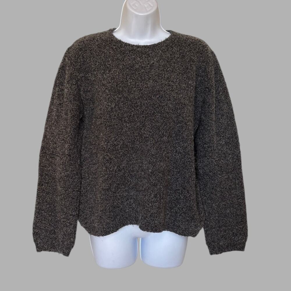 J. Crew Made in Italy Boucle Wool/Nylon/Cashmere Textured Loose Fit Sweater sz M